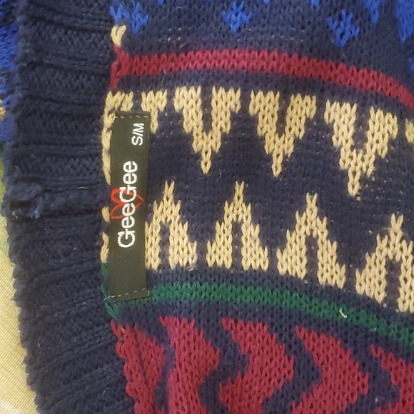 GEEGEE Women's Aztec Print Open Front Fringe Trim Waterfall Cardigan-Sz S/M - Picture 11 of 17